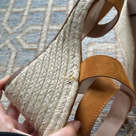Stuart Weitzmann Lexia Suede Wedge Espadrille Sandals - Picture 9 of 13